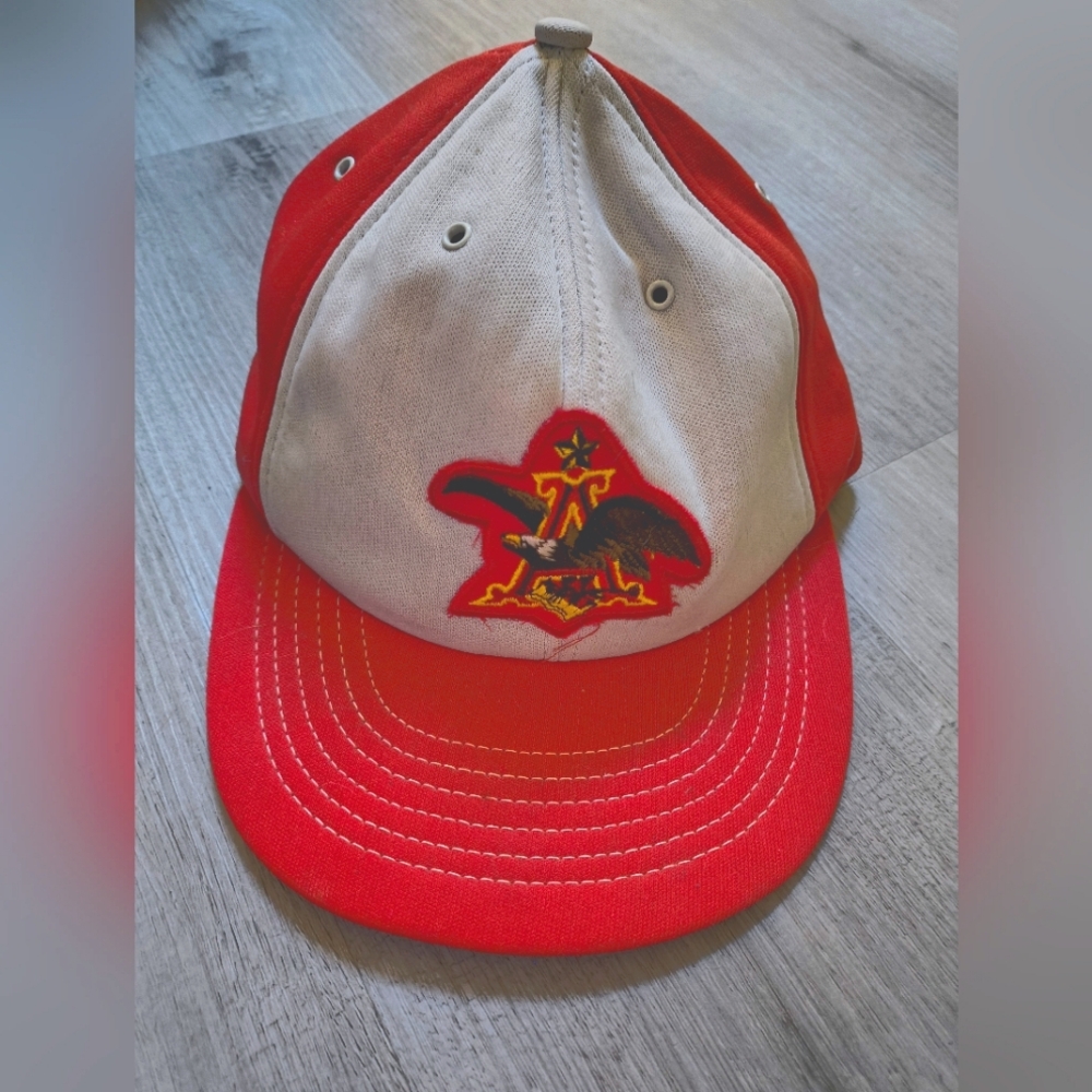 Vintage Anheuser Busch Eagle Patch Hat Made In USA